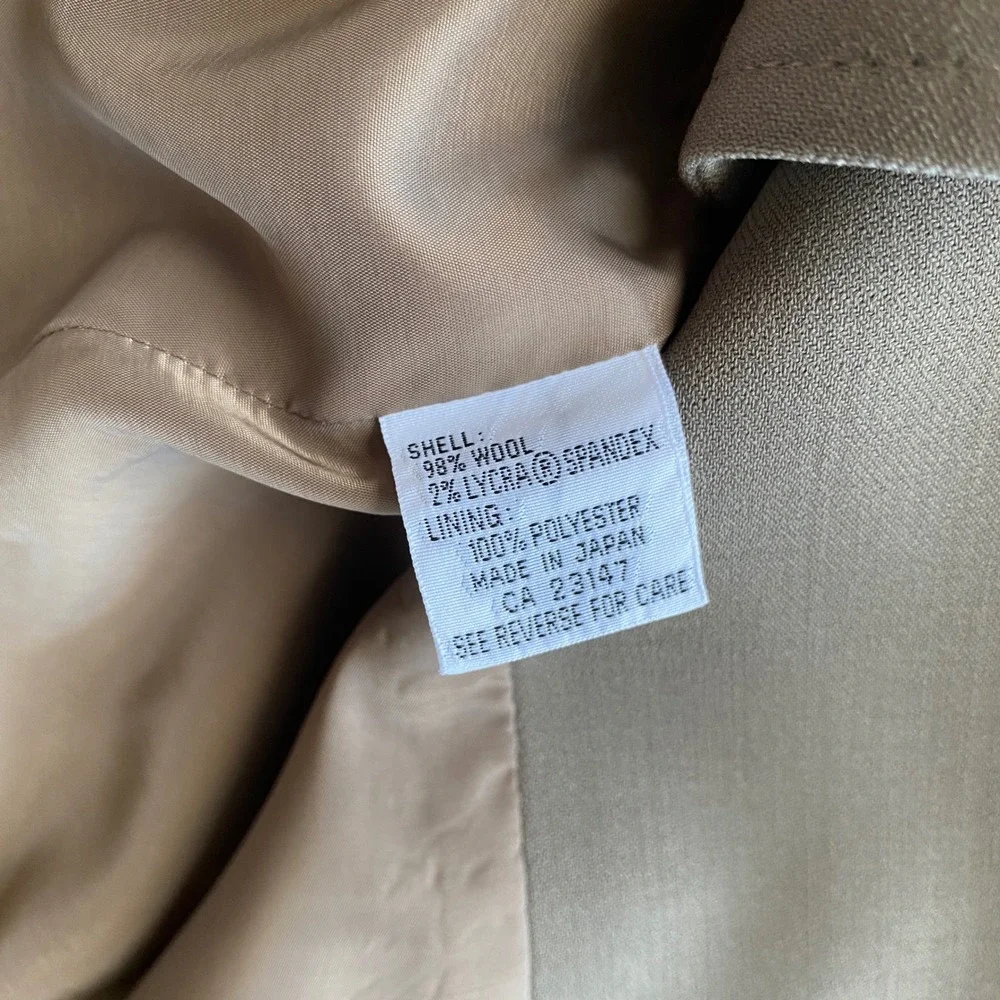 TALBOTS Blazer Womens 10P Brown Wool Blend Single Button Stretch Petite Jacket